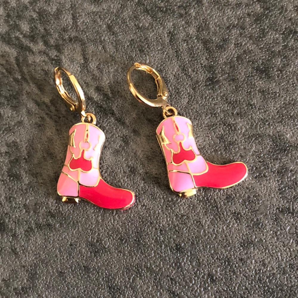 Funky Cowboy boot earrings